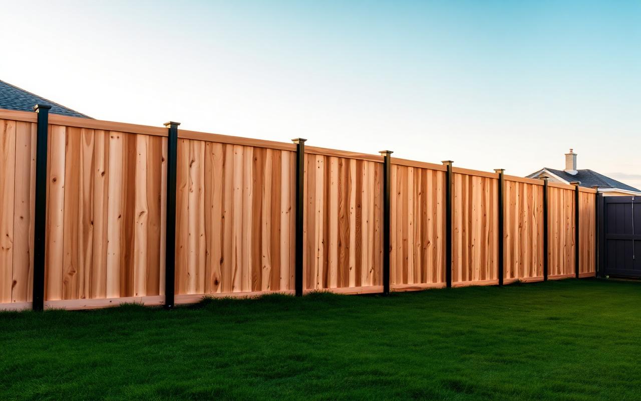 Fence installation in central Alberta